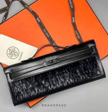 Клатч чёрный от Hermès Kelly Cut BP5-322902