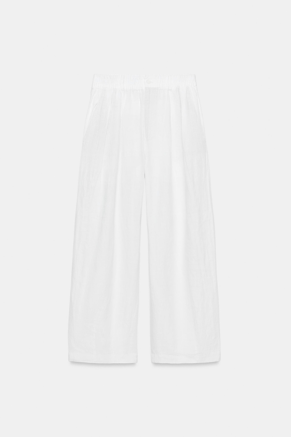 БРЮКИ СО СКЛАДКАМИ ИЗ 100% ЛЬНА — ZW COLLECTION — ZARA