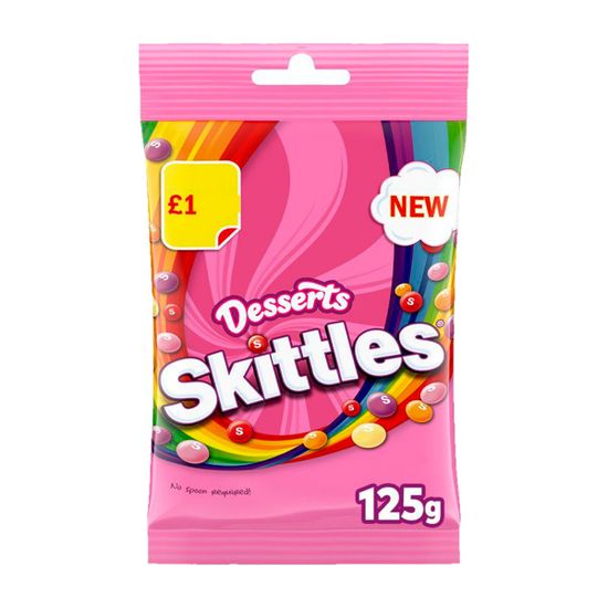 Жевательная конфета Skittles Desserts со вкусами популярных десертов, 125гр (Великобритания)