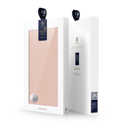 Чехол книжка из PU кожи розового цвета от Dux Ducis для Samsung Galaxy S24 FE, серия Skin Pro Series Case