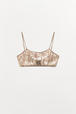КРУЖЕВНОЙ БЮСТГАЛЬТЕР С ОБОРКАМИ — ZARA