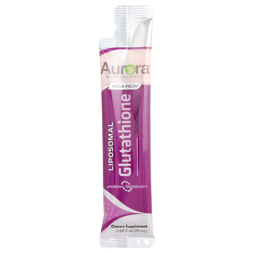 Aurora Nutrascience, Mega-Pack+®, липосомальный глутатион, 32 пакетика по 20 мл (0,68 жидк. унции)