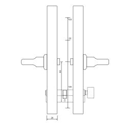 Замок электронный APECS X-Code S31B-C-(lock 85/60)-NIS/BL