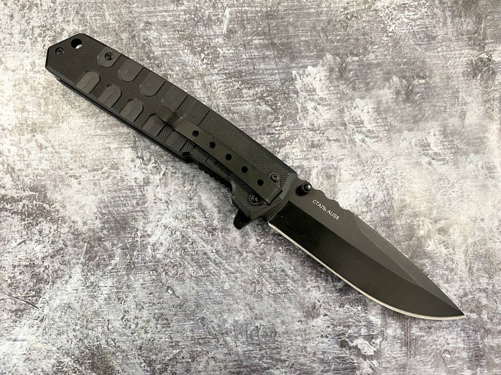 Складной нож Т-34 сталь AUS8 Black 323-480401