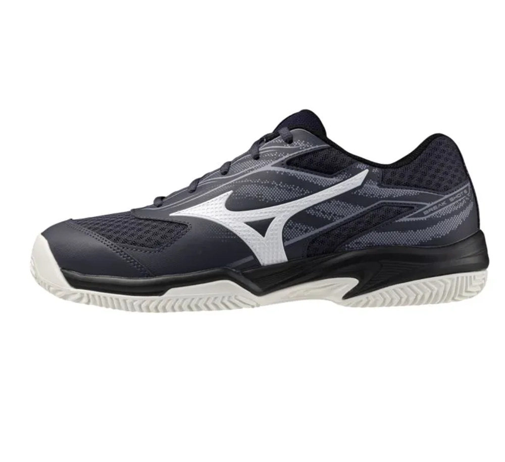 Мужские теннисные кроссовки Mizuno Break Shot 5 CC - odyssey gray/white/blue granite
