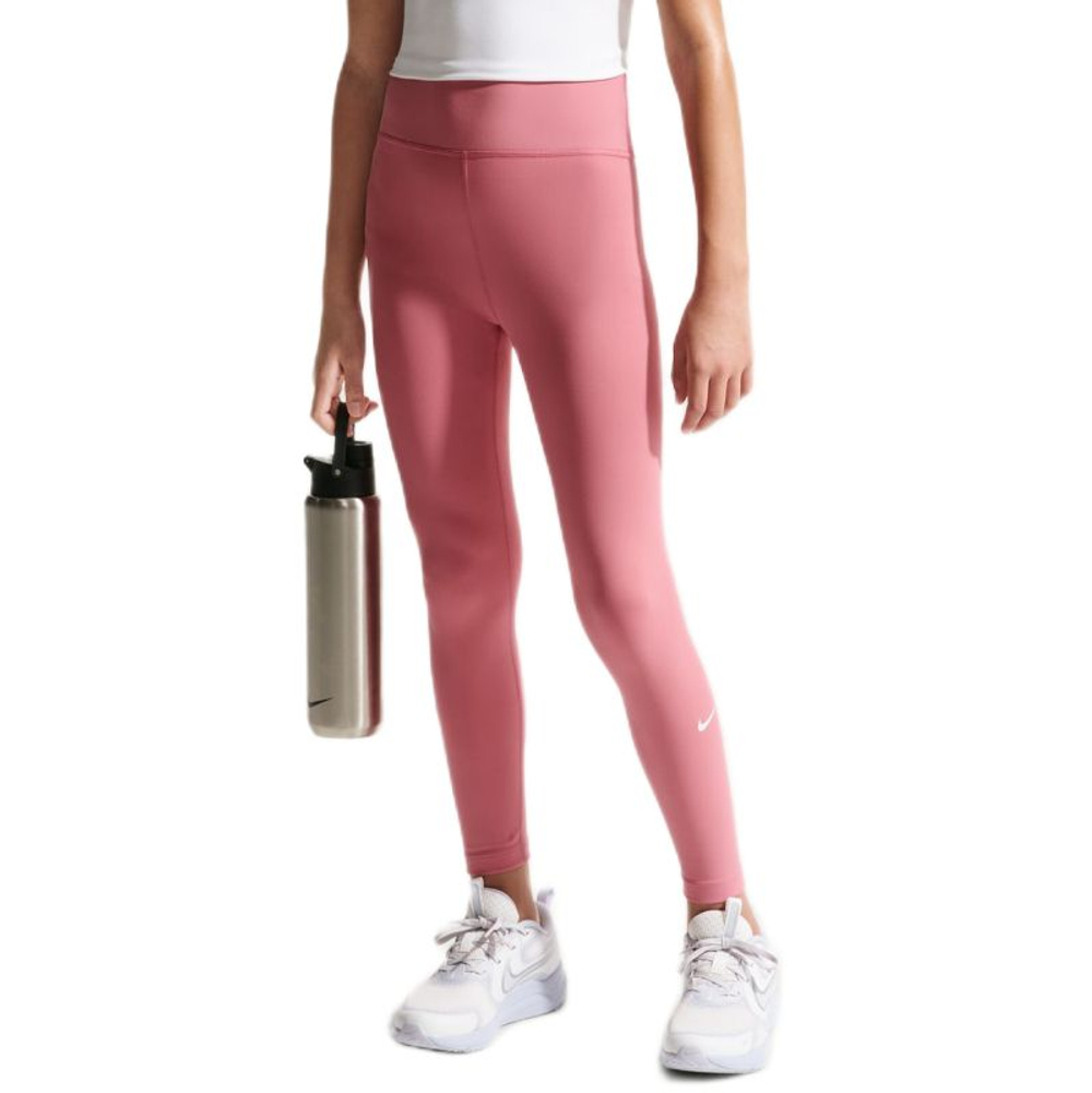 Брюки для девочки теннисные Nike Kids One Dri-Fit Tight - peony/white