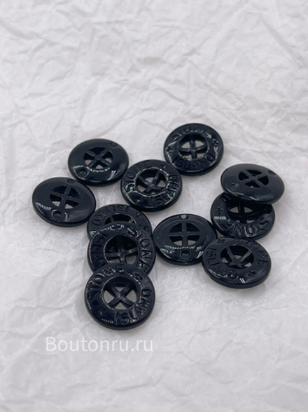Пуговицы на прокол черные SI (Стоун Ай.)