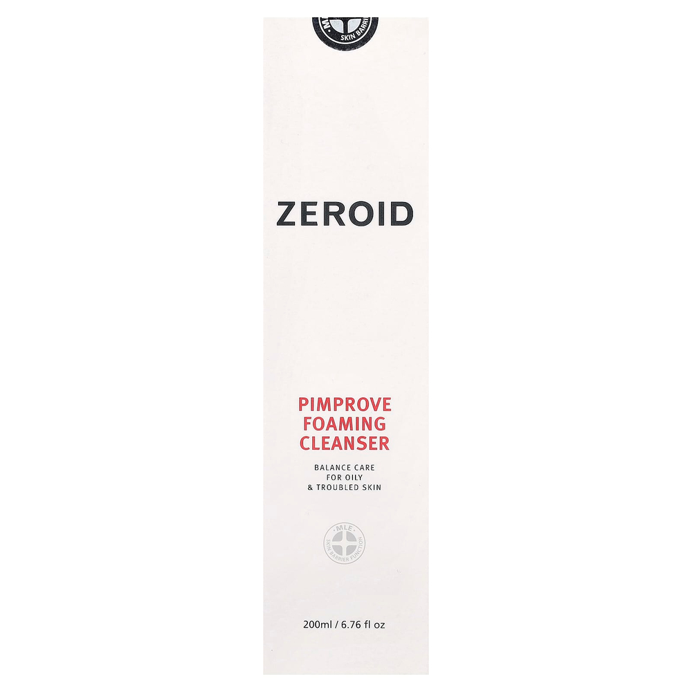 Zeroid, Pimprove, очищающая пенка, для жирной и проблемной кожи, 200 мл (6,76 жидк. унции)