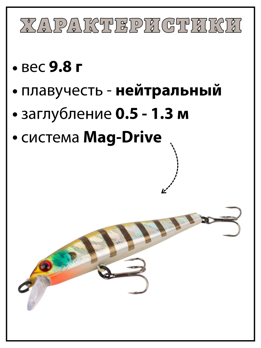 Воблер Минноу Rigge 90SP 90 мм 9.8 г цвет #25