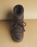 Высокие комбинированные кеды INUIKII Sneaker Classic Dark Brown на меху