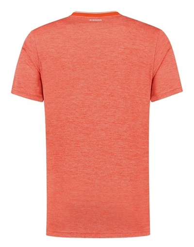Мужская теннисная футболка K-Swiss Tac Hypercourt Double Crew - spicy orange melange