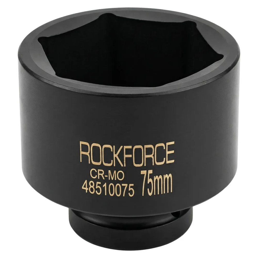 Головка ударная глубокая 75мм 6гр. 1'' RockForce##Rock FORCE RF-48510075
