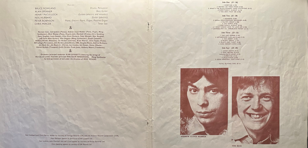 Jesus Christ Superstar 2LP (Германия 1970г.)