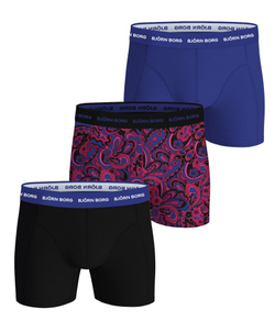 Мужские спортивные боксеры Bjorn Borg Cotton Stretch 3P - blue/print/black