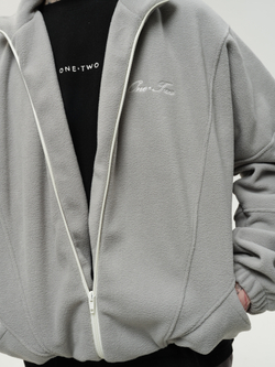 Zip-Up Sweatshirt Grey