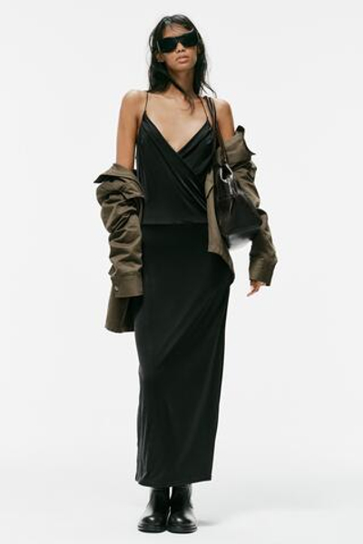 ПЛАТЬЕ МИДИ НА ЗАПÁХЕ НА БРЕТЕЛЯХ — ZARA