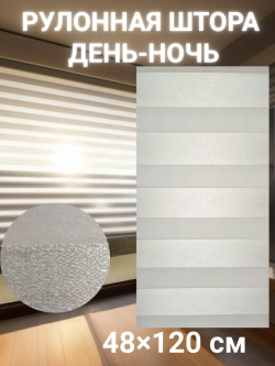 Рулонные шторы День-Ночь 48×120 см
