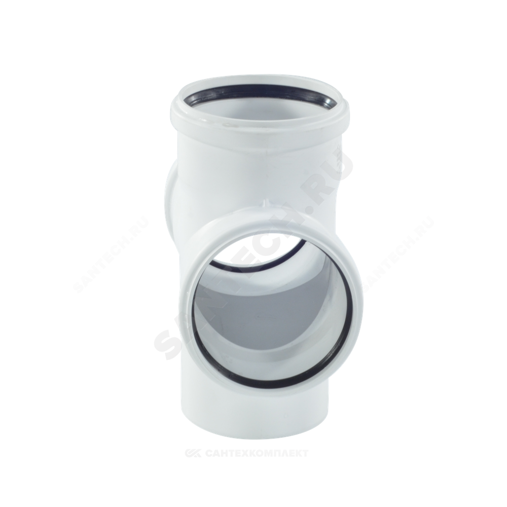 Крестовина PP-H 1-плоскостная бесшумная белая RAUPIANO PLUS Дн 110х110х110х87гр б/нап в/к Rehau 11215541001
