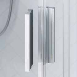 DX35WG-403-090MT Душ. огр.Skyline Square  90х90x190, профиль мат. хром, стекло прозрачное,ручка New