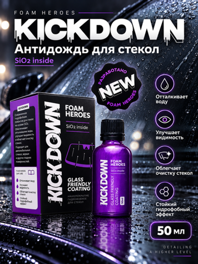 Foam Heroes Kickdown антидождь для стекол, 50мл