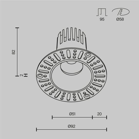 Встраиваемый светильник Maytoni Technical Downlight Dip DL119-10W-3K-TRS-W