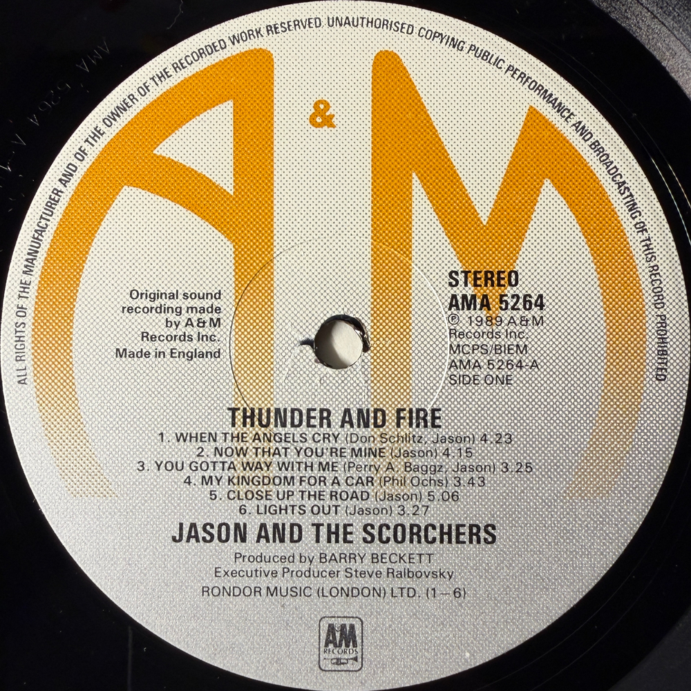 Jason And The Scorchers – Thunder And Fire (Англия 1989г.)