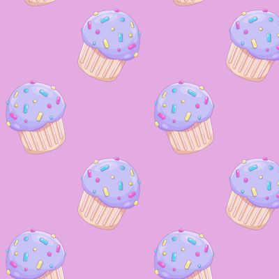 Черничный капкейк, пирожное, кекс, маффин, muffin, cupcake.