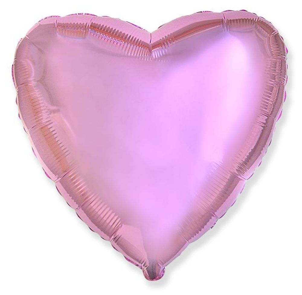 Сердце 18" Розовый металл / Light Pink Fm
