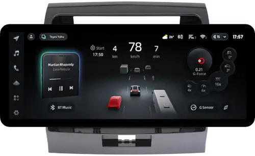Магнитола для Toyota Land Cruiser 200 2007-2015 (экран климата внизу) - Teyes CC4PRO монитор 12.3" 2K QLED + рамка 10, Android 13, Быстрейшая, Snapdragon 778G, ИИ, CarPlay, DSP, 4G SIM-слот