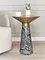 Журнальный столик Iris, Ø45х60 см, мрамор, латунь