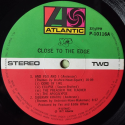 Винтажная виниловая пластинка LP Yes Close To The Edge (Japan 1976) (No Obi) I Get Up I Get Down