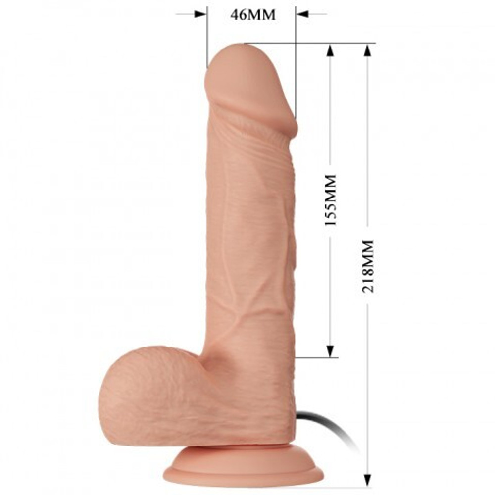 Реалистичный фаллоимитатор с вибрацией Beautiful Bahamut (15,5×4,6 см)