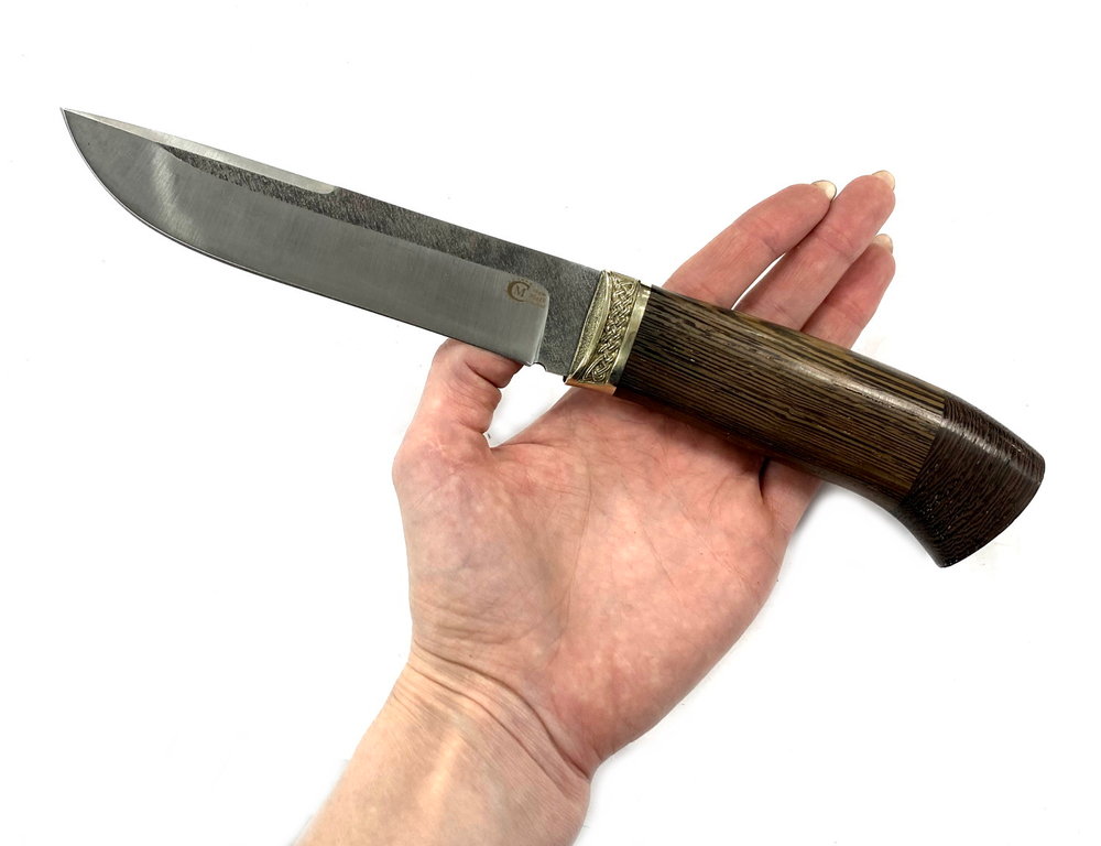 Нож Путник, 95Х18 со следами ковки, венге, мельхиор