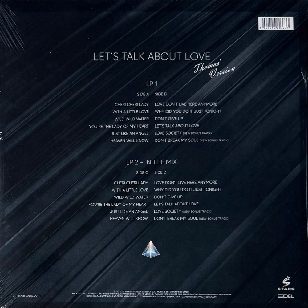 Thomas Anders ‎– ... Sings Modern Talking - Let's Talk About Love 2LP (Германия 2025г.)