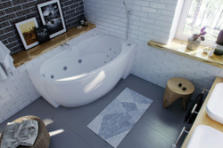 Акриловая ванна Aquatek (Акватек) Бетта 160x97 R, с каркасом и сливом-переливом
