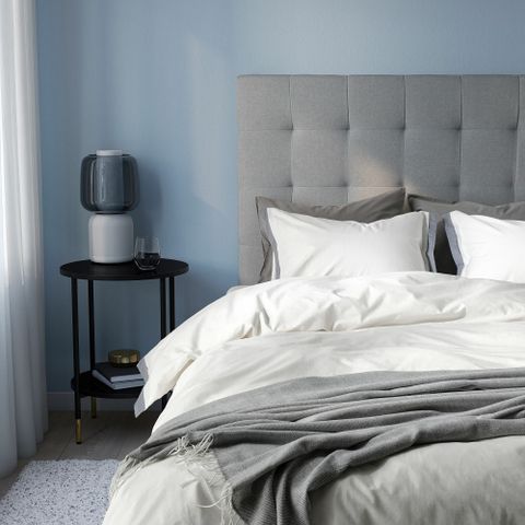 Комплект постельного белья IKEA TATELSMYGARE (ТАТЕЛСМИГАРЕ), Двуспальный, Белый, 240x220, 50x80 см