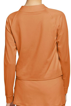 Женская теннисная футболка (dł. Рукава) Nike Court Dri-Fit Victory Top LS W - hot curry/white