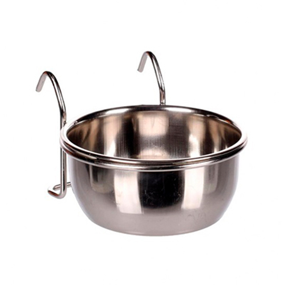 Flamingo Миска с держателем для клетки AVARO HOOK INOX 12см, 580мл