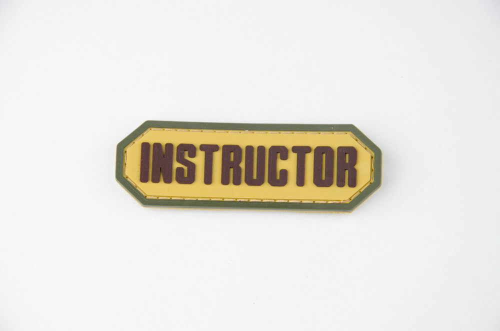Шеврон Instructor PVC. Коричневый на койоте