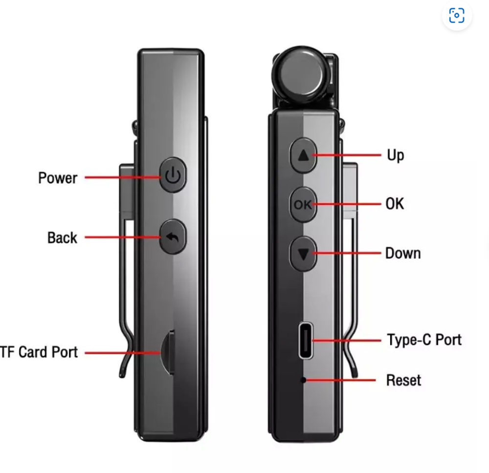 Экшн-камера Mini body camera L9, черный
