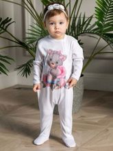 Комбинезон хлопковый с принтом "Милая киска"