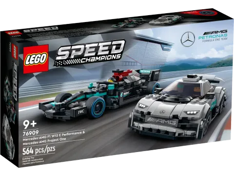 Конструктор LEGO Speed Champions 76909 Mercedes-AMG F1 W12 E Performance и Mercedes-AMG Project One