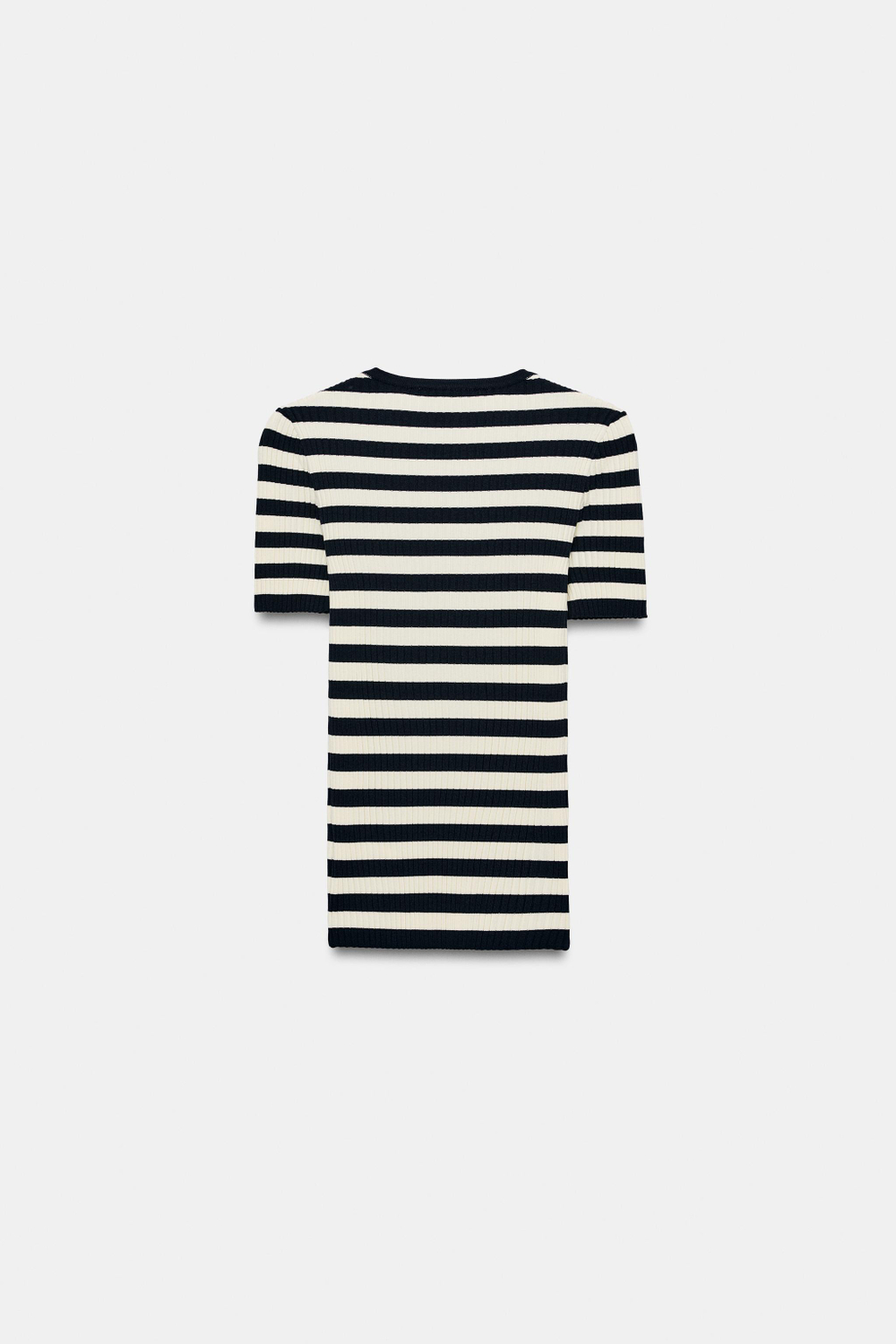 ТРИКОТАЖНЫЙ ТОП В ПОЛОСКУ В РУБЧИК — ZARA