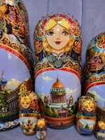 Матрешка "Виды города" 30 мест