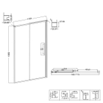 Дверь в нишу Niagara Nova NG-85-11TB (110х195) черный матовый,стекло тонированное,дверь раздвижная,1 место