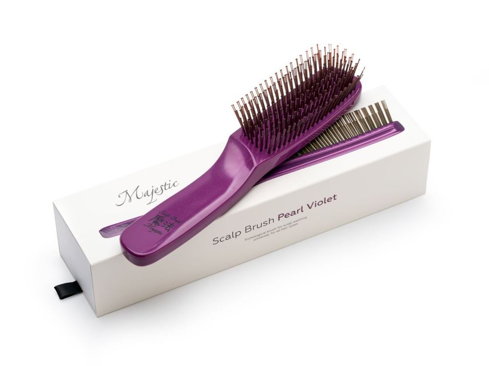 Расческа Majestic Scalp Brush фиолетовый жемчуг