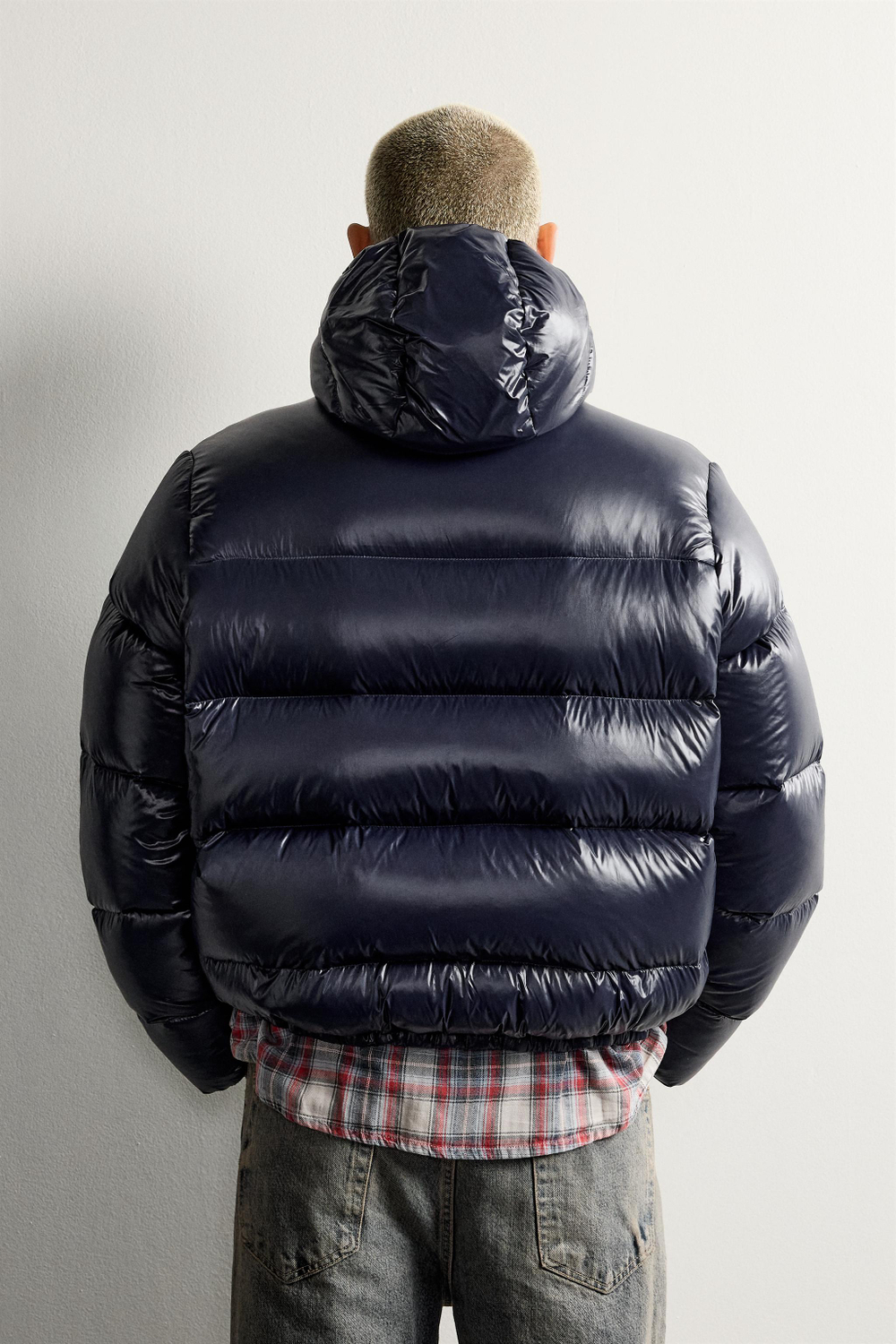 ZARA ПУХОВИК 80/20 WATER REPELLENT, ЯРКО-СИНИЙ