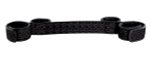 Чёрная виниловая распорка для ног Soft Spreader Bar с манжетами для рук (Цвет: черный)
