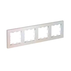 Рамка пластиковая на 4 поста универсальная Systeme Electric AtlasDesign Жемчуг ATN000404