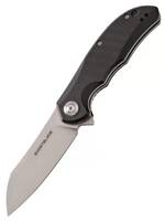 Нож складной GhostBlade Banshee, сталь D2, 58-62 HRC, Sheepfoot, рукоять G10 чёрная, замок Liner lock, флиппер, 128 г
